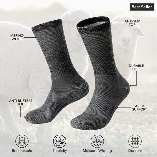 SoleBrace® Premium Merino Wool WorkFit™ Socks - SoleBrace® | For The Working Man