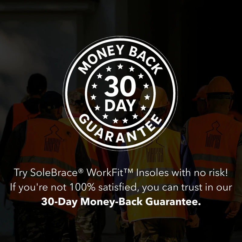 SoleBrace WorkFit orthopedic insole with arch support for plantar fasciitis relief