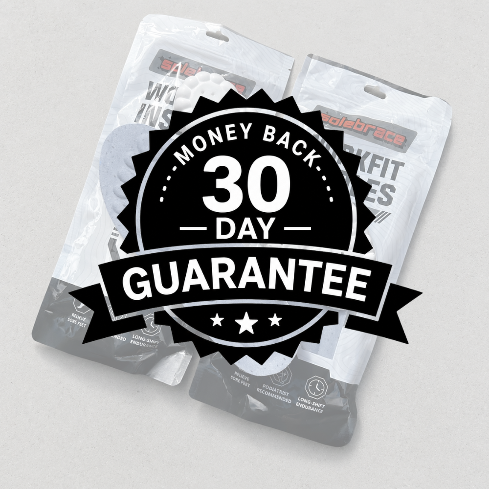 30-day money-back guarantee over WorkFit insole packs