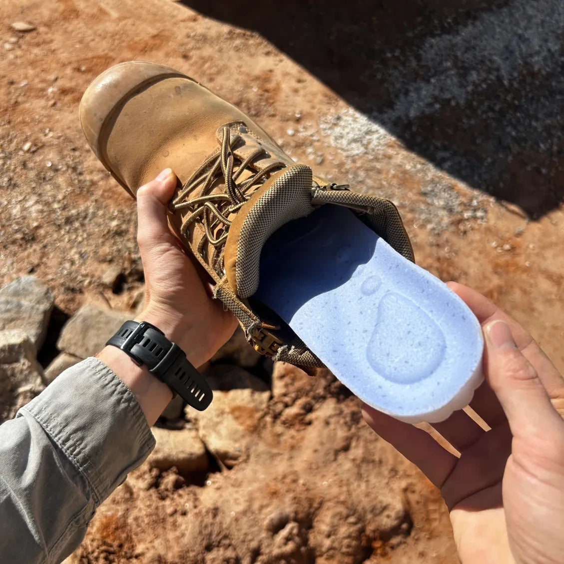 WorkFit insole inside a work boot